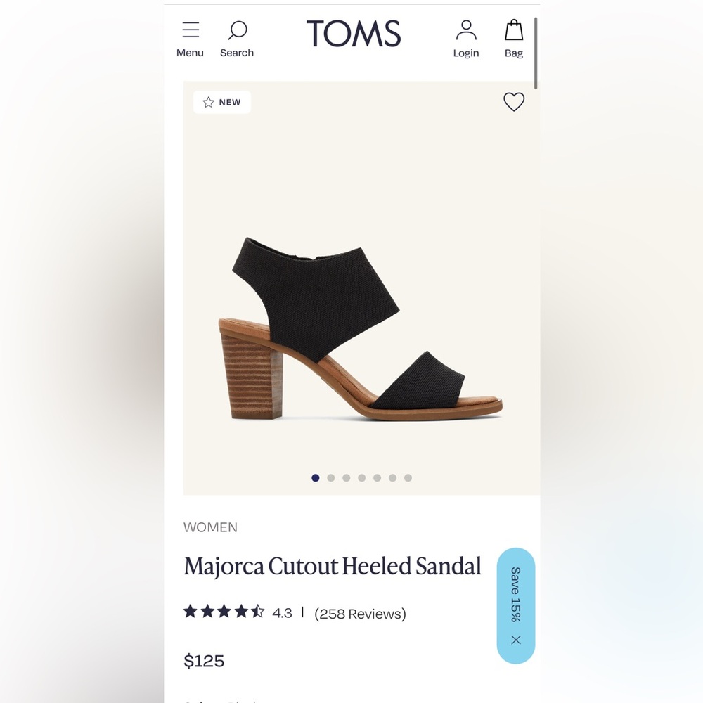 Toms Majorca Cutout Heeled Sandal in Black and Brown